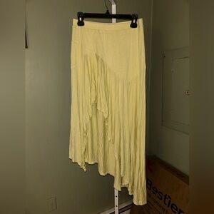 FREE PEOPLE Beach yellow skirt